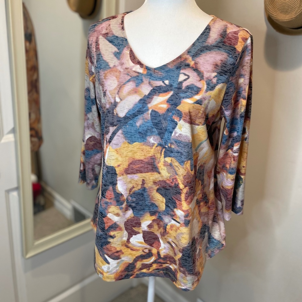 3 for $22 - Christopher and Banks Watercolor Tunic - M